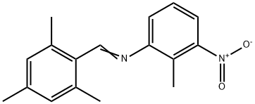 N-(mesitylmethylene)-2-methyl-3-nitroaniline Struktur