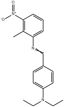 N-[4-(diethylamino)benzylidene]-2-methyl-3-nitroaniline Struktur