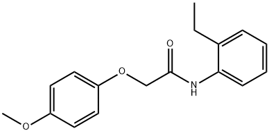 N-(2-ethylphenyl)-2-(4-methoxyphenoxy)acetamide Struktur