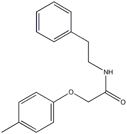 2-(4-methylphenoxy)-N-(2-phenylethyl)acetamide Struktur