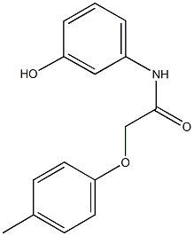 N-(3-hydroxyphenyl)-2-(4-methylphenoxy)acetamide Struktur