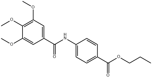 propyl 4-[(3,4,5-trimethoxybenzoyl)amino]benzoate Struktur