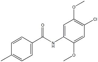 N-(4-chloro-2,5-dimethoxyphenyl)-4-methylbenzamide Struktur