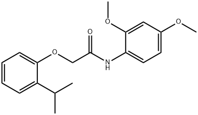 N-(2,4-dimethoxyphenyl)-2-(2-isopropylphenoxy)acetamide Struktur