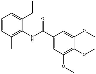 N-(2-ethyl-6-methylphenyl)-3,4,5-trimethoxybenzamide Struktur