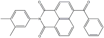 6-benzoyl-2-(3,4-dimethylphenyl)-1H-benzo[de]isoquinoline-1,3(2H)-dione Struktur