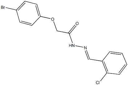 2-(4-bromophenoxy)-N'-(2-chlorobenzylidene)acetohydrazide Struktur