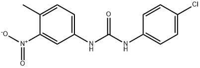 N-(4-chlorophenyl)-N'-{3-nitro-4-methylphenyl}urea Struktur