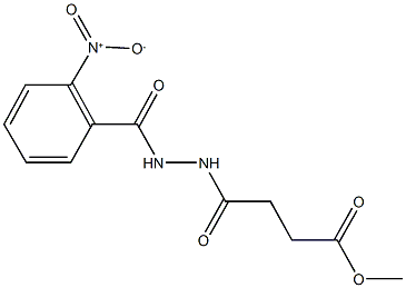 methyl 4-(2-{2-nitrobenzoyl}hydrazino)-4-oxobutanoate Struktur