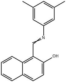 1-{[(3,5-dimethylphenyl)imino]methyl}-2-naphthol Struktur