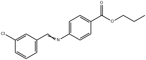 propyl 4-[(3-chlorobenzylidene)amino]benzoate Struktur