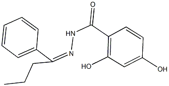 2,4-dihydroxy-N'-(1-phenylbutylidene)benzohydrazide Struktur