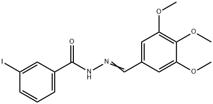 3-iodo-N'-(3,4,5-trimethoxybenzylidene)benzohydrazide Struktur