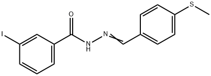 3-iodo-N'-[4-(methylsulfanyl)benzylidene]benzohydrazide Struktur