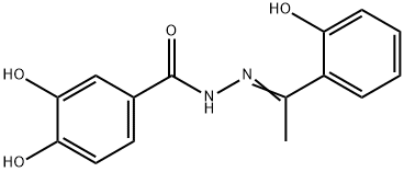 3,4-dihydroxy-N'-[1-(2-hydroxyphenyl)ethylidene]benzohydrazide Struktur