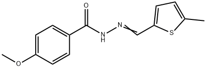 4-methoxy-N'-[(5-methyl-2-thienyl)methylene]benzohydrazide Struktur