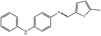 N-(4-anilinophenyl)-N-[(5-methyl-2-thienyl)methylene]amine Struktur