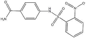 4-[({2-nitrophenyl}sulfonyl)amino]benzamide Struktur