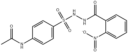 N-{4-[(2-{2-nitrobenzoyl}hydrazino)sulfonyl]phenyl}acetamide Struktur