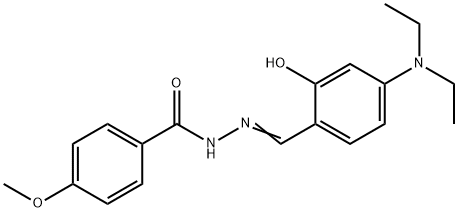 N'-[4-(diethylamino)-2-hydroxybenzylidene]-4-methoxybenzohydrazide Struktur