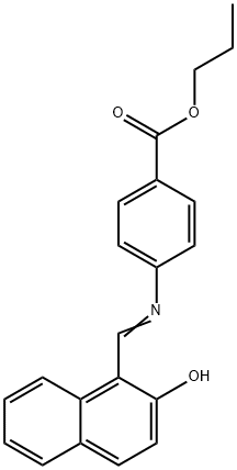 propyl 4-{[(2-hydroxy-1-naphthyl)methylene]amino}benzoate Struktur