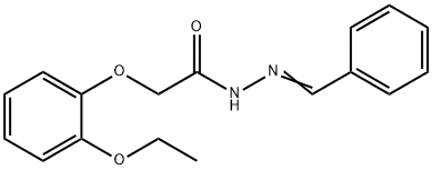 N'-benzylidene-2-(2-ethoxyphenoxy)acetohydrazide Struktur