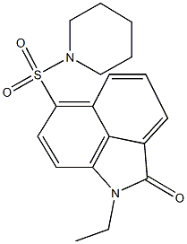 1-ethyl-6-(1-piperidinylsulfonyl)benzo[cd]indol-2(1H)-one Struktur