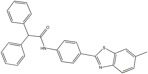 N-[4-(6-methyl-1,3-benzothiazol-2-yl)phenyl]-2,2-diphenylacetamide Struktur