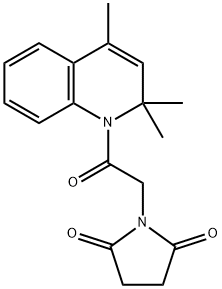 1-[2-oxo-2-(2,2,4-trimethyl-1(2H)-quinolinyl)ethyl]-2,5-pyrrolidinedione Struktur