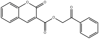 2-oxo-2-phenylethyl 2-oxo-2H-chromene-3-carboxylate Struktur