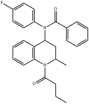 N-(1-butyryl-2-methyl-1,2,3,4-tetrahydro-4-quinolinyl)-N-(4-fluorophenyl)benzamide Struktur