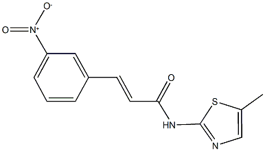 3-{3-nitrophenyl}-N-(5-methyl-1,3-thiazol-2-yl)acrylamide Struktur