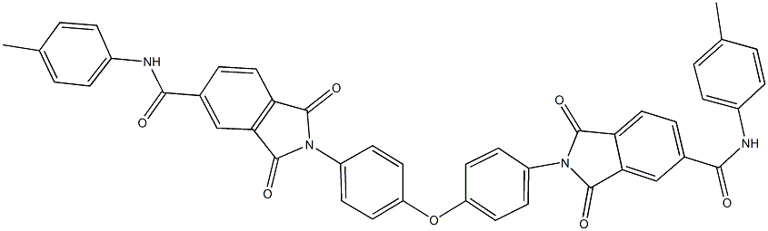 2-(4-{4-[1,3-dioxo-5-(4-toluidinocarbonyl)-1,3-dihydro-2H-isoindol-2-yl]phenoxy}phenyl)-N-(4-methylphenyl)-1,3-dioxo-5-isoindolinecarboxamide Struktur