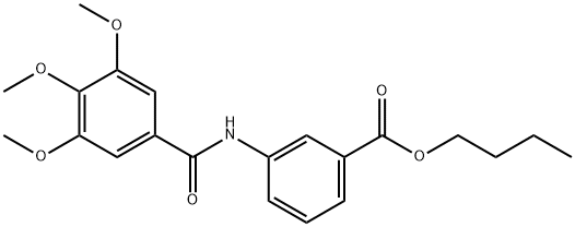 butyl 3-({[3,4,5-tris(methyloxy)phenyl]carbonyl}amino)benzoate Struktur