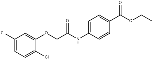 ethyl 4-({[(2,5-dichlorophenyl)oxy]acetyl}amino)benzoate Struktur