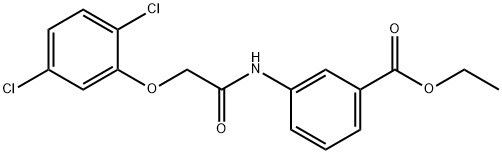 ethyl 3-({[(2,5-dichlorophenyl)oxy]acetyl}amino)benzoate Struktur