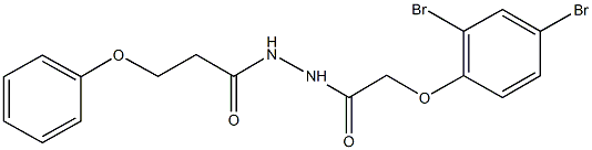 2-(2,4-dibromophenoxy)-N'-(3-phenoxypropanoyl)acetohydrazide Struktur