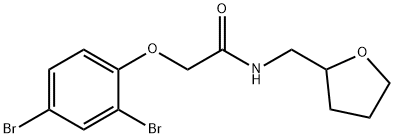 2-(2,4-dibromophenoxy)-N-(tetrahydro-2-furanylmethyl)acetamide Struktur