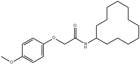 N-cyclododecyl-2-(4-methoxyphenoxy)acetamide Struktur