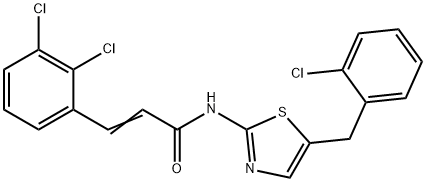 N-[5-(2-chlorobenzyl)-1,3-thiazol-2-yl]-3-(2,3-dichlorophenyl)acrylamide Struktur