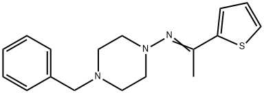 N-(4-benzyl-1-piperazinyl)-N-[1-(2-thienyl)ethylidene]amine Struktur