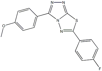 6-(4-fluorophenyl)-3-(4-methoxyphenyl)[1,2,4]triazolo[3,4-b][1,3,4]thiadiazole Struktur