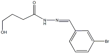 N'-(3-bromobenzylidene)-4-hydroxybutanohydrazide Struktur