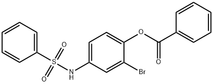 2-bromo-4-[(phenylsulfonyl)amino]phenyl benzoate Struktur