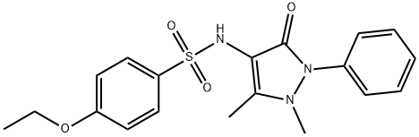 N-(1,5-dimethyl-3-oxo-2-phenyl-2,3-dihydro-1H-pyrazol-4-yl)-4-ethoxybenzenesulfonamide Struktur