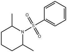 2,6-dimethyl-1-(phenylsulfonyl)piperidine Struktur