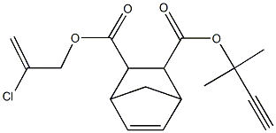 2-(2-chloro-2-propenyl) 3-(1,1-dimethyl-2-propynyl) bicyclo[2.2.1]hept-5-ene-2,3-dicarboxylate Struktur