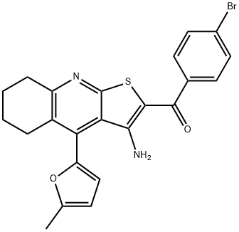 [3-amino-4-(5-methyl-2-furyl)-5,6,7,8-tetrahydrothieno[2,3-b]quinolin-2-yl](4-bromophenyl)methanone Struktur