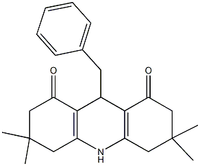 9-benzyl-3,3,6,6-tetramethyl-3,4,6,7,9,10-hexahydro-1,8(2H,5H)-acridinedione Struktur