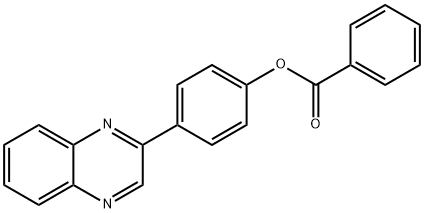 4-(2-quinoxalinyl)phenyl benzoate Struktur